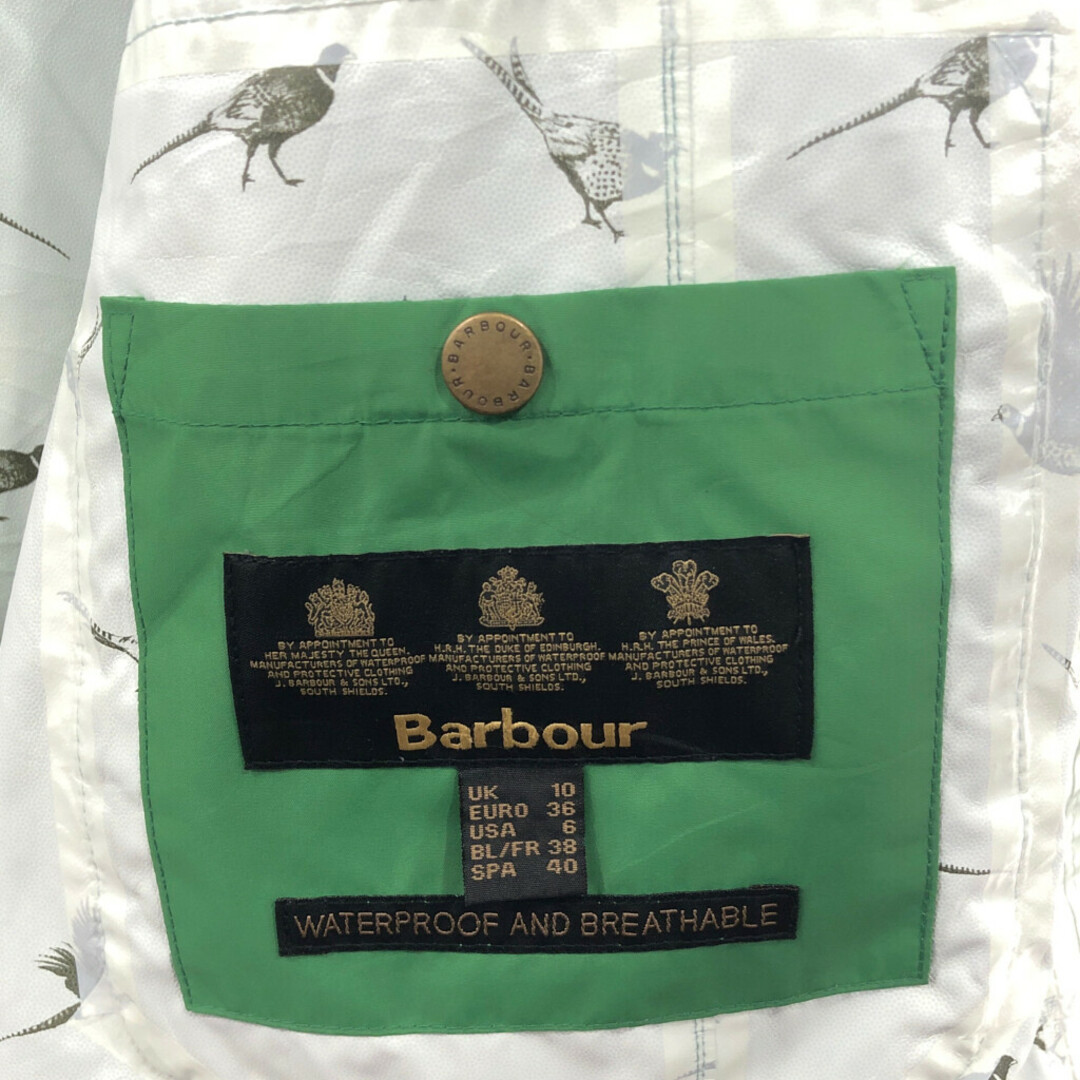 Barbour(バーブァー)のBarbour バブアー ウォータープルーフ パーカー ジャケット 防水 グリーン (レディース 6) 中古 古着 Q1768 メンズのジャケット/アウター(その他)の商品写真