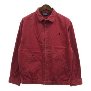 ポロラルフローレン(POLO RALPH LAUREN)の90年代 Polo by Ralph Lauren ポロ ラルフローレン スイングトップ ジャケット ワンポイントロゴ レッド (メンズ XL) 中古 古着 Q1788(その他)