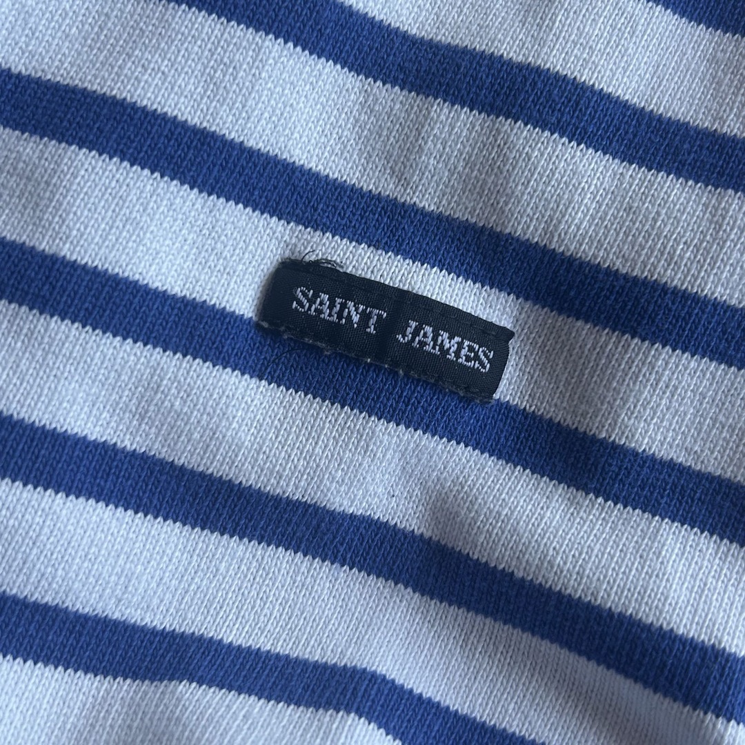 SAINT JAMES(セントジェームス)の【送料無料】SAINT JAMESセントジェームス ウェッソン ボーダー 青 レディースのトップス(Tシャツ(長袖/七分))の商品写真