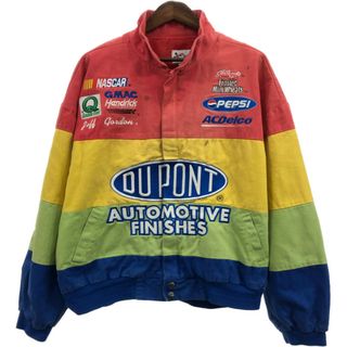 CHASE AUTHENTICS NASCAR ナスカー DUPONT コットン レーシングジャケット 大きいサイズ マルチカラー (メンズ XXL) 中古 古着 Q1796(その他)