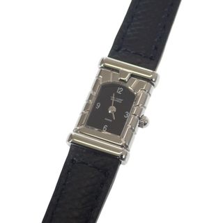 ヴァンクリーフアンドアーペル(Van Cleef & Arpels)の【中古】【Aランク】Van Cleef & Arpels ヴァンクリーフ&アーペル ファサード レディース 腕時計 531963T5 ステンレス レザーベルト ブラック文字盤【ISEYA】(腕時計)