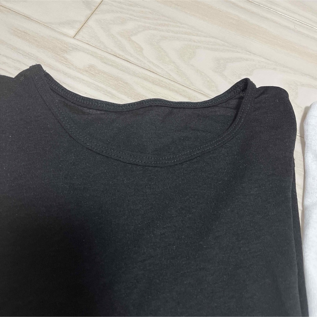 DARKANGEL(ダークエンジェル)のシアーティーシャツ　ホワイト　ブラック　M  ダークエンジェル レディースのトップス(Tシャツ(長袖/七分))の商品写真