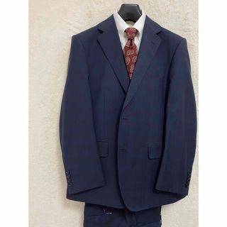 スーツカンパニー(THE SUIT COMPANY)の【新品】春夏物 イタリア製生地使用 メンズ スーツ BB4 3L チェック 紺(セットアップ)