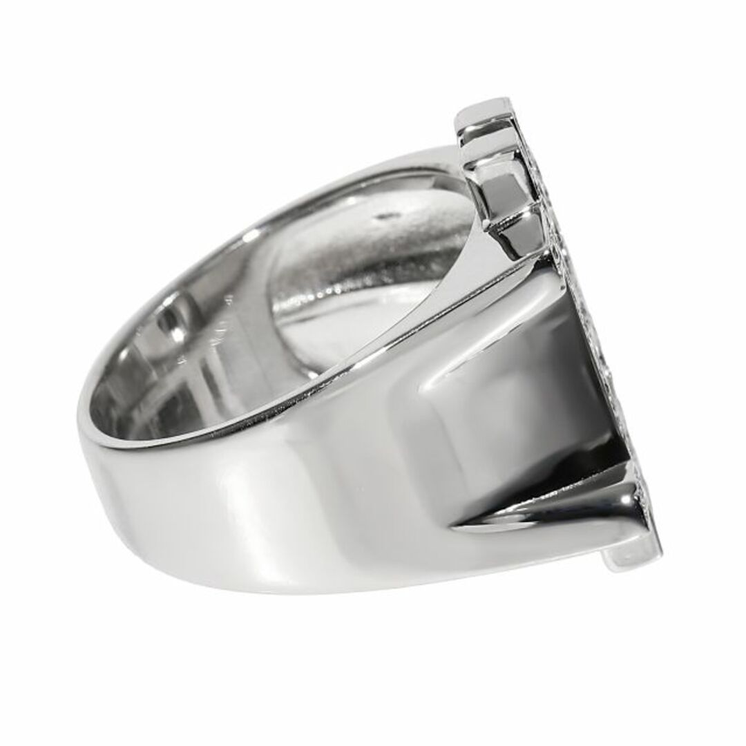 925Silver ビットコイン リング BTC Ring アクセサリー CZダイヤ（キュービック・ジルコニア）シルバー　１８号 メンズのアクセサリー(リング(指輪))の商品写真