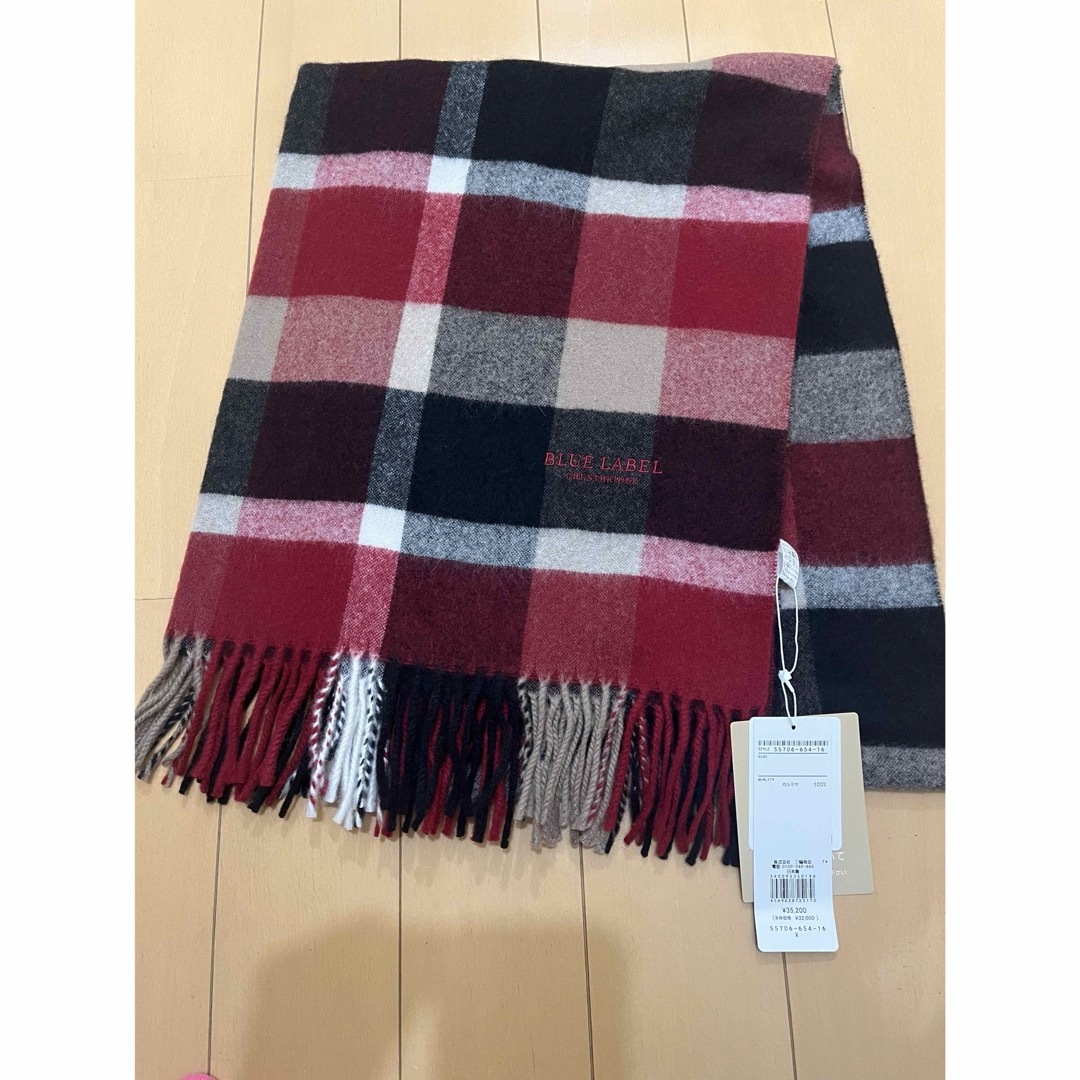 BLUE LABEL CRESTBRIDGE - ブルーレーベル カシミヤ100%マフラー BLUE LABEL CRESTBRIDGE - ブルーレーベル カシミヤ100%マフラー