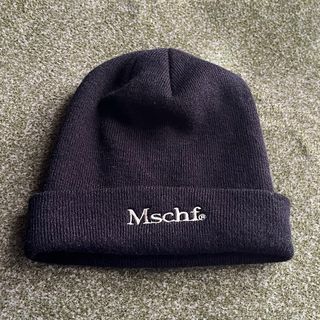 スタイルナンダ(STYLENANDA)の【値下げしました！】mischief mschf ニット帽 ネイビー(ニット帽/ビーニー)