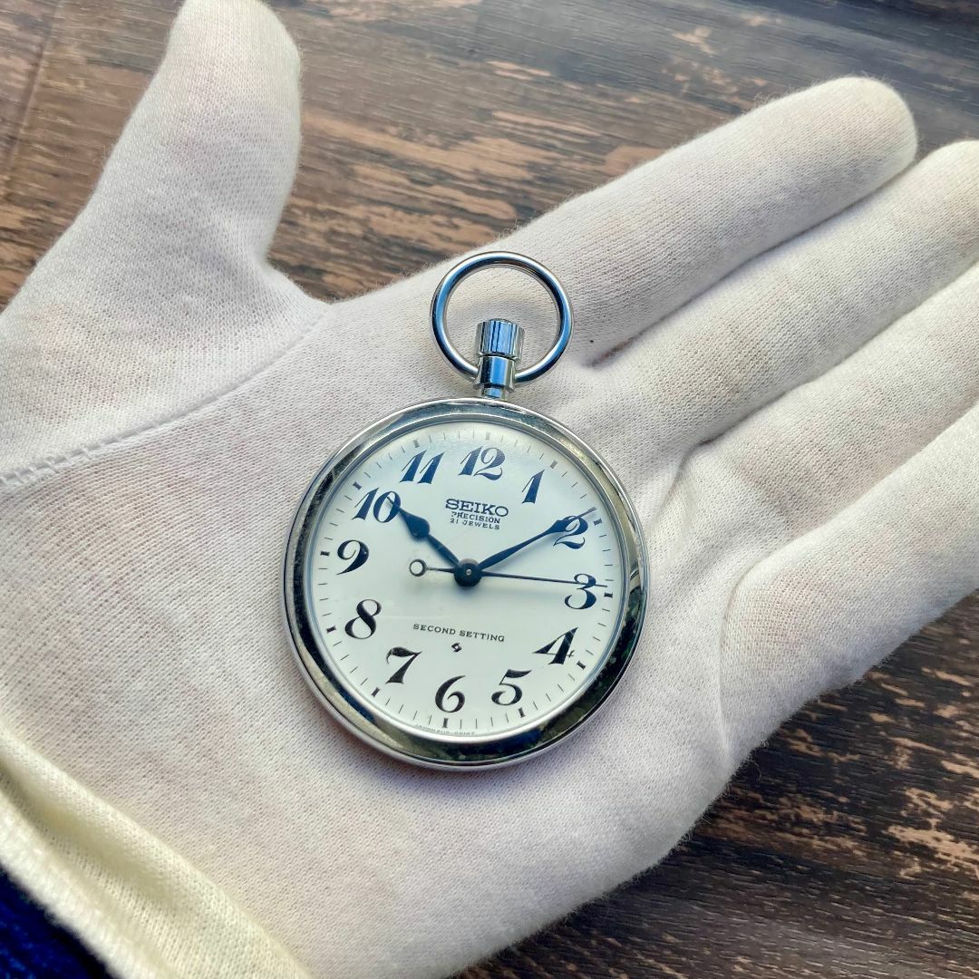 SEIKO(セイコー)の【動作品】セイコー アンティーク 懐中時計 1975年 昭和50年 手巻き 鉄道 メンズの時計(その他)の商品写真