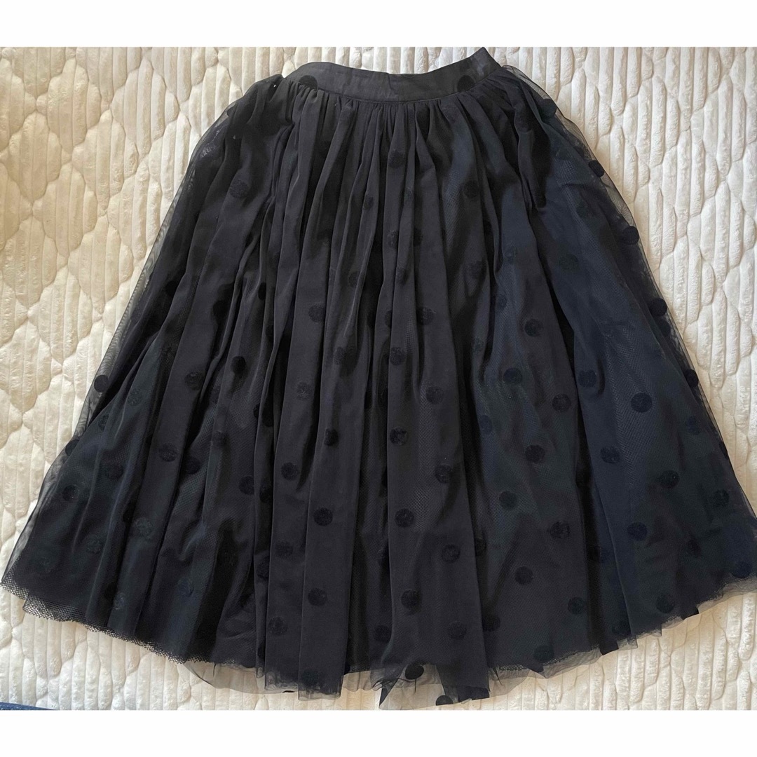birthdaybash オーガンジーレイヤードDOTスカート レディースのスカート(ロングスカート)の商品写真