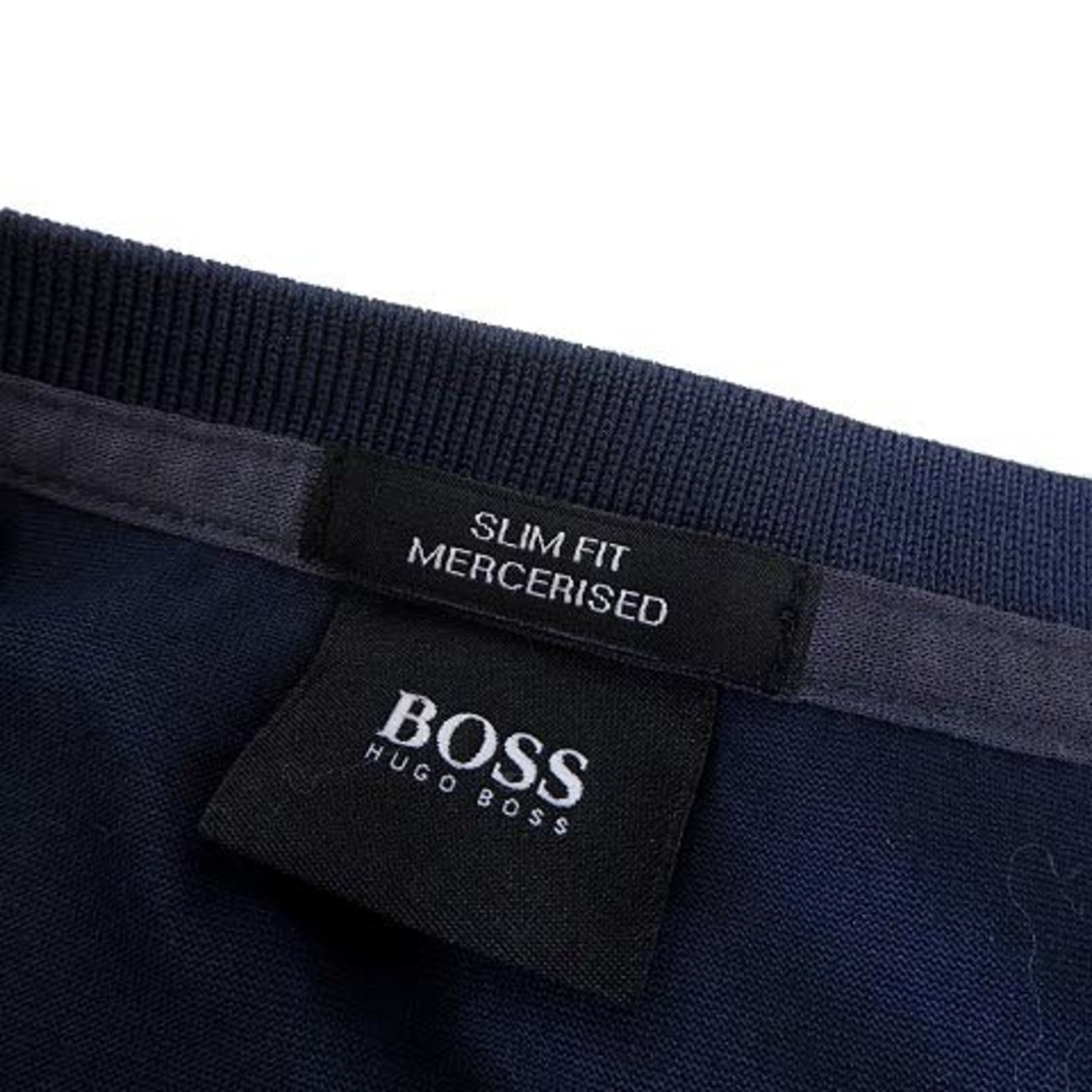 HUGO BOSS(ヒューゴボス)のヒューゴボス Tシャツ カットソー スリムフィット 半袖 クルーネック XL 紺 メンズのトップス(Tシャツ/カットソー(半袖/袖なし))の商品写真