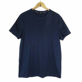 ヒューゴボス(HUGO BOSS)のヒューゴボス Tシャツ カットソー スリムフィット 半袖 クルーネック XL 紺(Tシャツ/カットソー(半袖/袖なし))