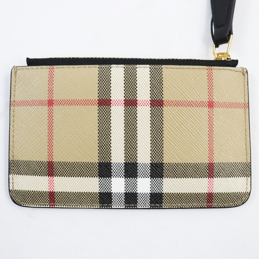 未使用品●BURBERRY バーバリー 8058472 KELBROOK ケルブックル レザー使い ヴィンテージチェック ノバチェック キーチェーン付き コインケース 小銭入れ ベージュ系 保存袋付き メンズ メンズのファッション小物(コインケース/小銭入れ)の商品写真