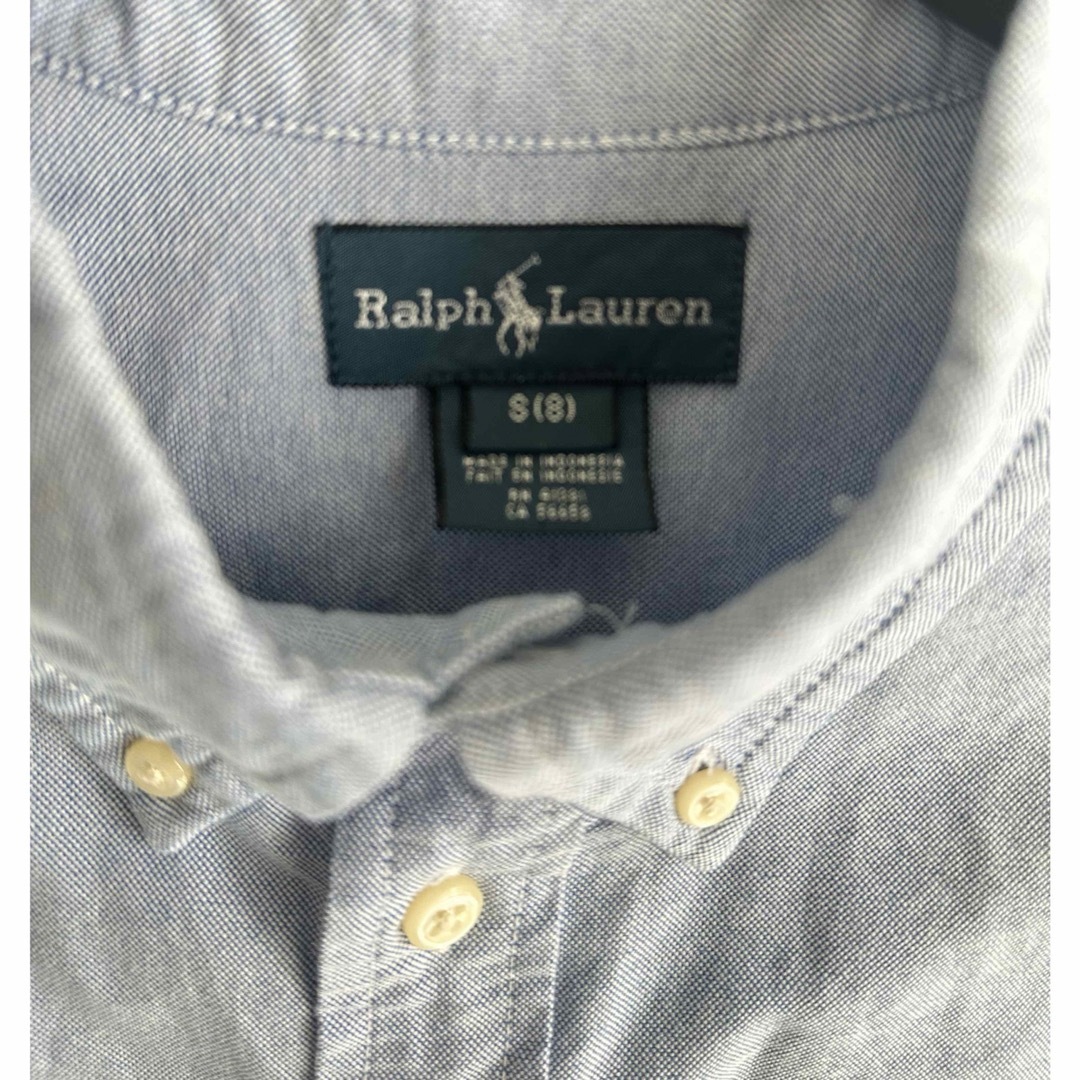 Ralph Lauren(ラルフローレン)のラルフローレン　水色シャツ　長袖　キッズ　サイズ8 キッズ/ベビー/マタニティのキッズ服男の子用(90cm~)(ブラウス)の商品写真