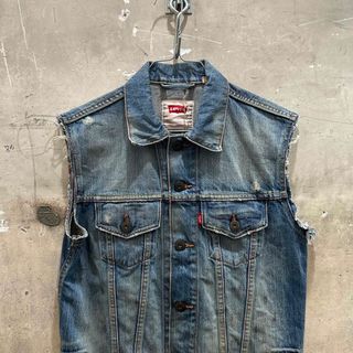 リーバイス(Levi's)のリーバイス ダメージ加工 カットオフ ジージャン デニムジャケット Gジャン(Gジャン/デニムジャケット)