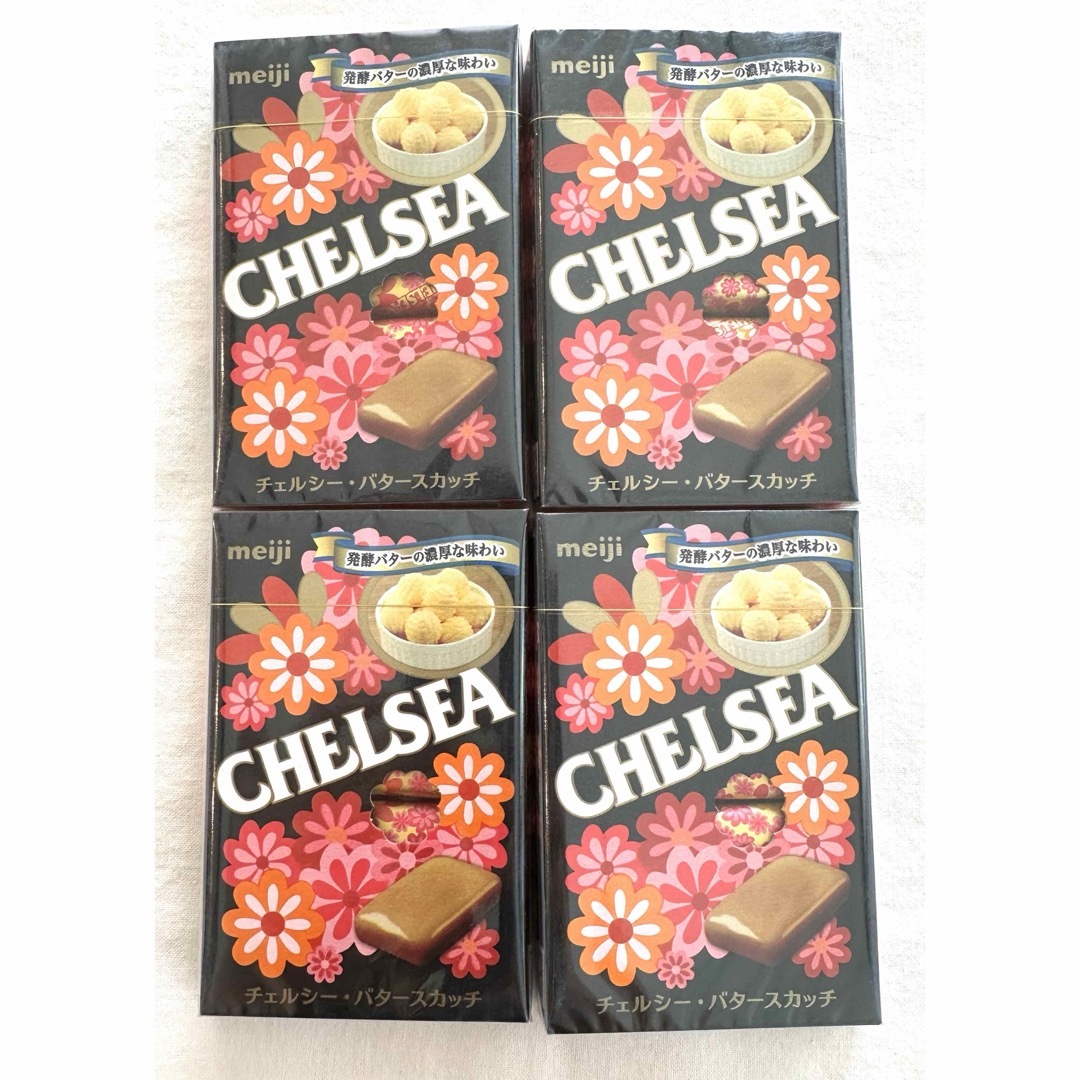 明治 CHELSEA チェルシー バタースカッチ 4箱セット 食品/飲料/酒の食品(菓子/デザート)の商品写真