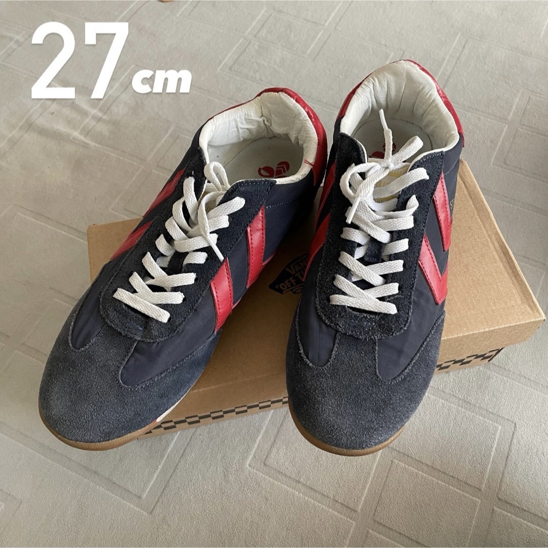 hummel(ヒュンメル)の【hummel】スニーカー　27cm ネイビー×レッド メンズの靴/シューズ(スニーカー)の商品写真