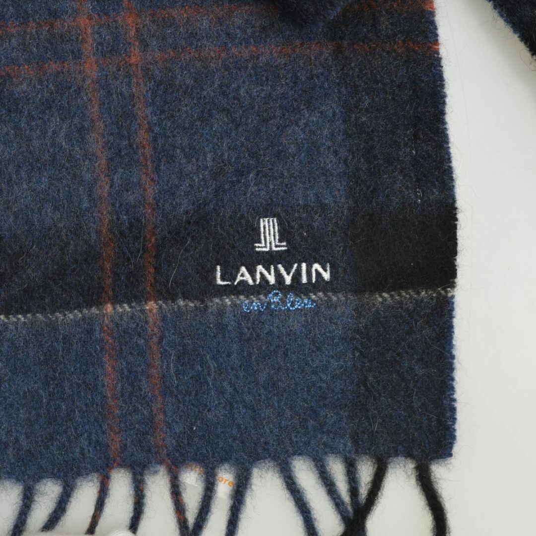 LANVIN en Bleu(ランバンオンブルー)の【LANVINenBleu】286903 チェックカシミヤマフラー レディースのファッション小物(マフラー/ショール)の商品写真