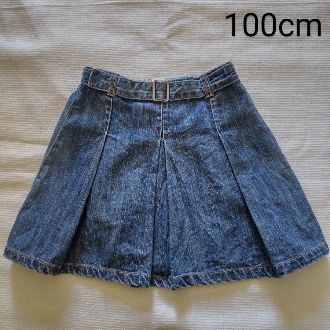 GAP(ギャップ)の⑧ デニムスカート　100cm キッズ/ベビー/マタニティのキッズ服女の子用(90cm~)(スカート)の商品写真