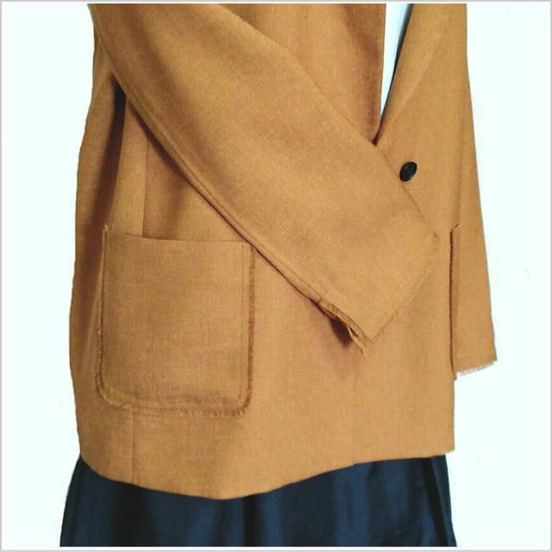 ［ICB］キャメルベルト付きジャケット オンワード樫山 日本製 ゆったりサイズ