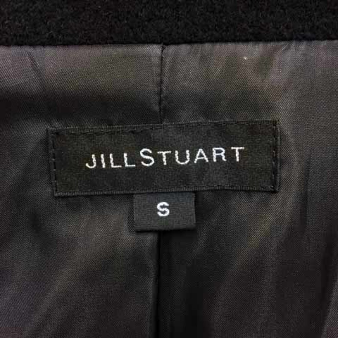 JILLSTUART(ジルスチュアート)のジルスチュアート コート ステンカラー ミドル ウール アンゴラ混 S 黒 レディースのジャケット/アウター(その他)の商品写真