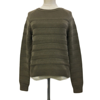 UNTITLED - アンタイトル セーター ニット プルオーバー ラウンドネック 長袖 2 茶 緑