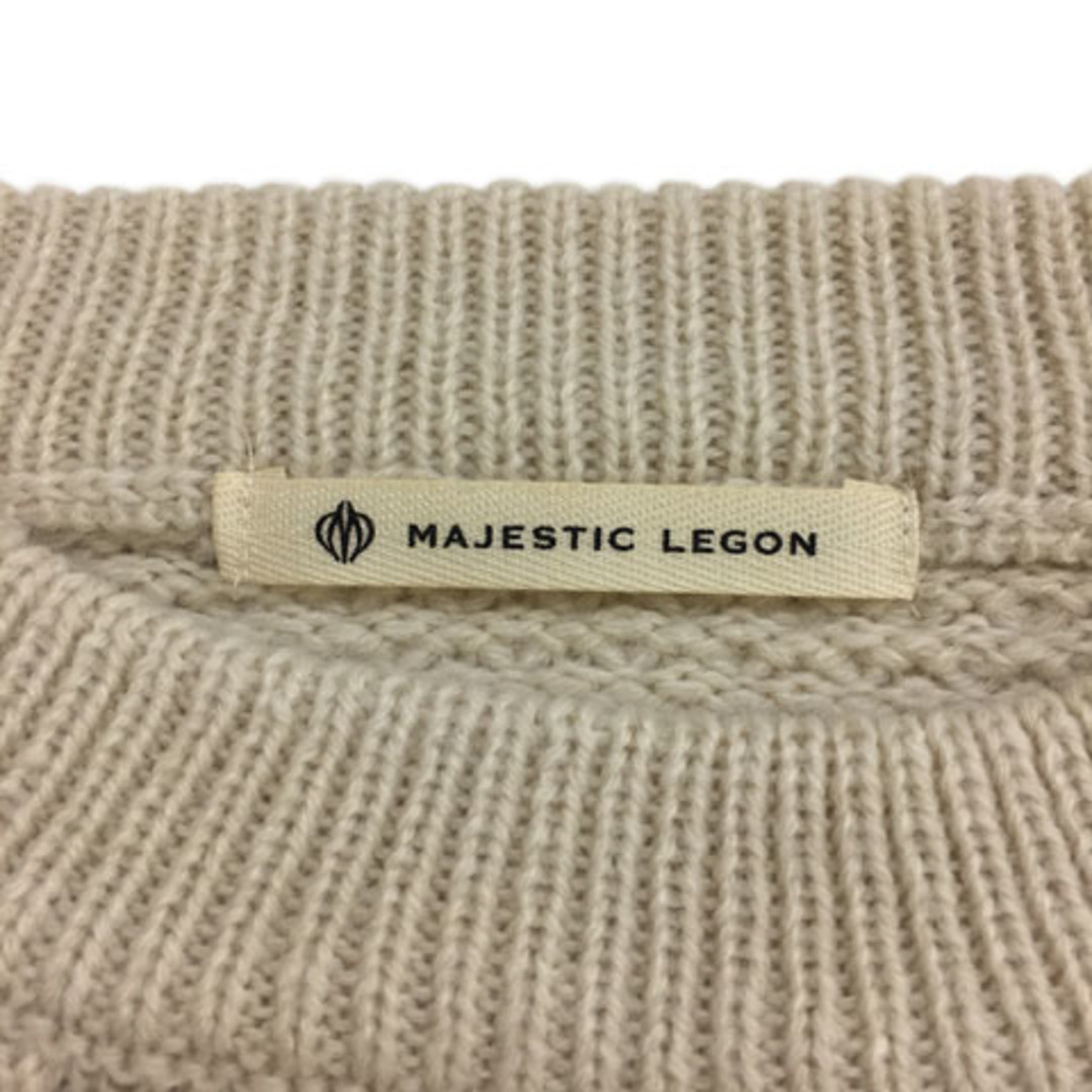 MAJESTIC LEGON(マジェスティックレゴン)のマジェスティックレゴン セーター ニット レースアップ 長袖 M ベージュ レディースのトップス(ニット/セーター)の商品写真