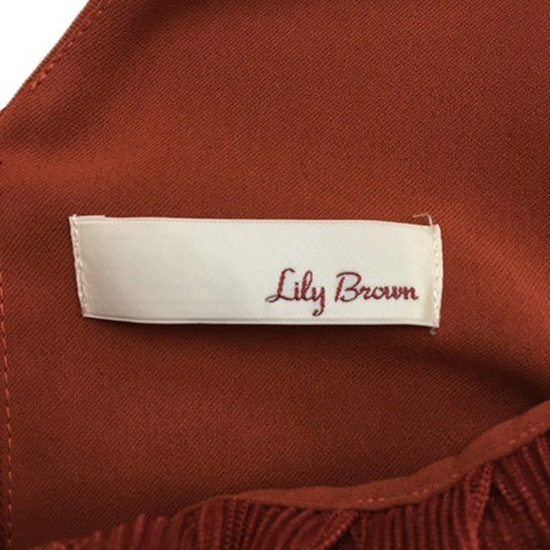 Lily Brown(リリーブラウン)のリリーブラウン オールインワン パンツ ワイド ロング レース 0 オレンジ レディースのパンツ(その他)の商品写真