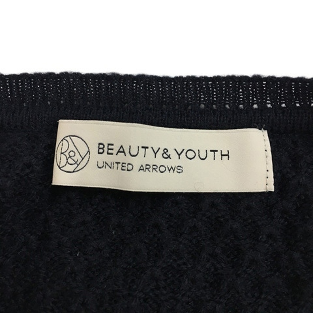 BEAUTY&YOUTH UNITED ARROWS(ビューティアンドユースユナイテッドアローズ)のB&Y ユナイテッドアローズ ビューティー&ユース セーター ニット 長袖 紺 レディースのトップス(ニット/セーター)の商品写真