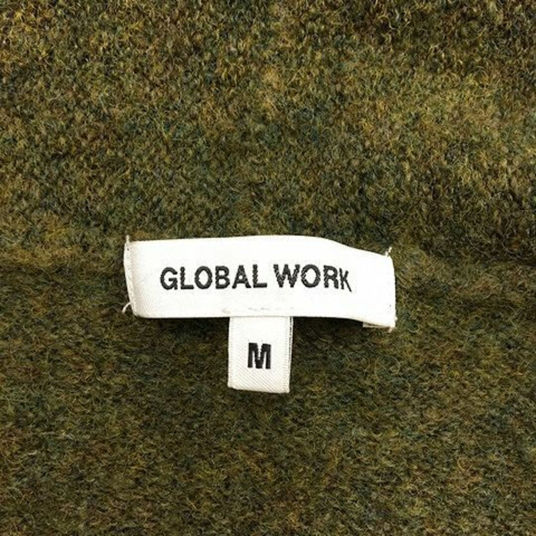 GLOBAL WORK(グローバルワーク)のグローバルワーク カーディガン ニット ロング 前開き ミックス 長袖 M 緑 レディースのトップス(カーディガン)の商品写真