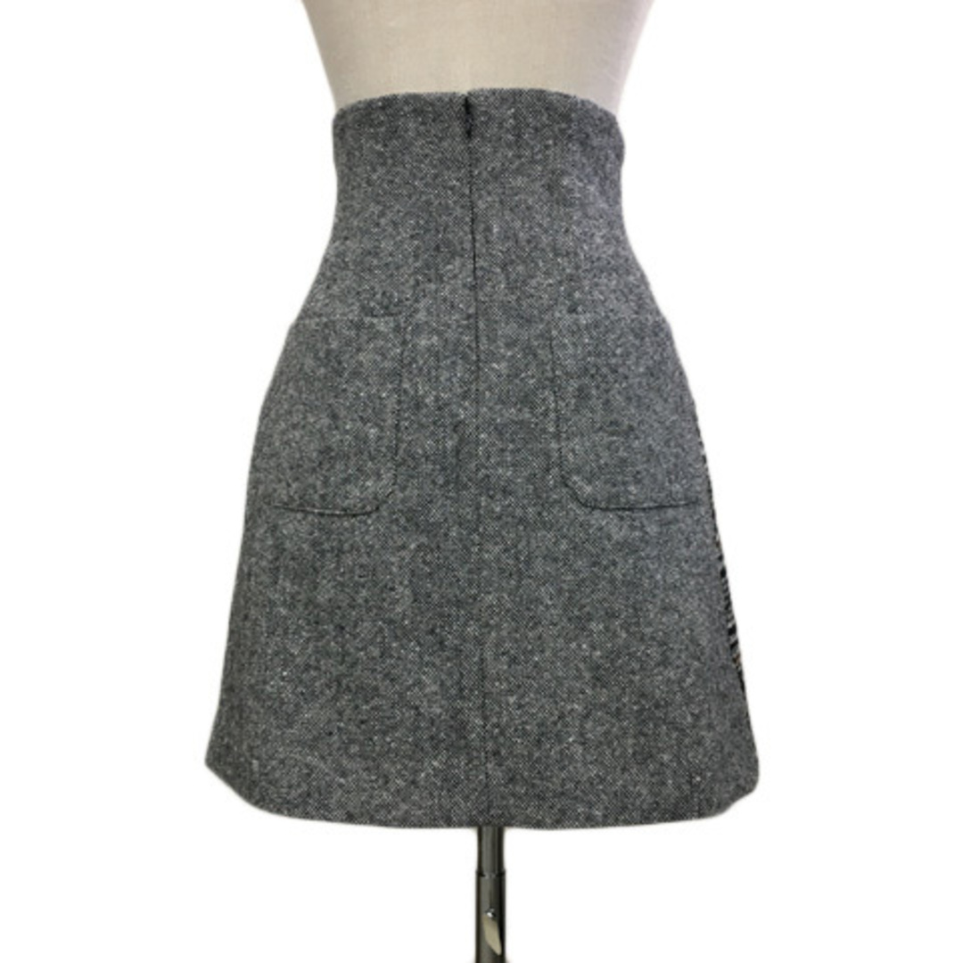 Lily Brown(リリーブラウン)のリリーブラウン スカート 台形 ミニ ツイード チェック 1 グレー 茶 レディースのスカート(ミニスカート)の商品写真