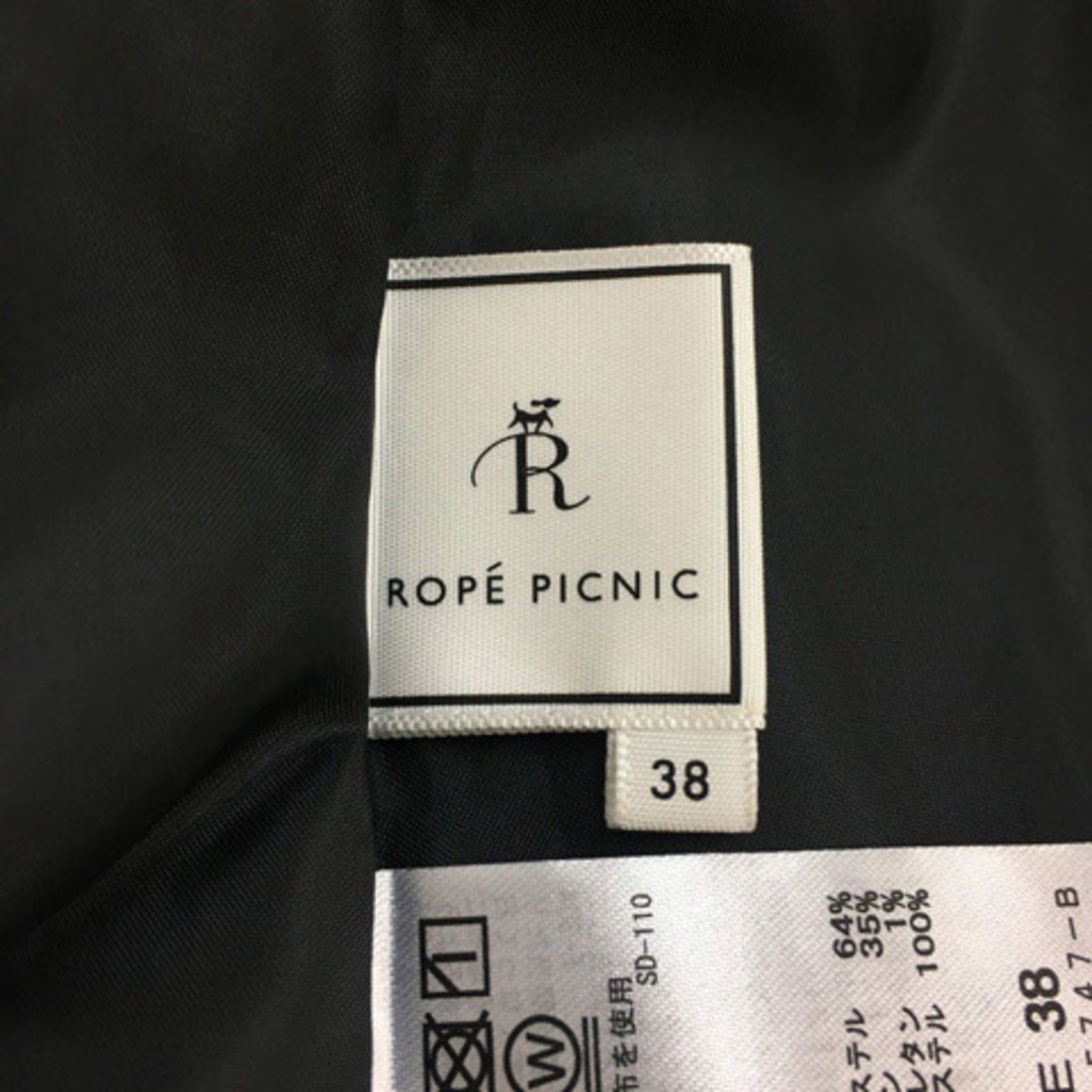 Rope' Picnic(ロペピクニック)のロペピクニック ワンピース フレア Aライン 膝丈 七分袖 38 黒 赤 レディースのワンピース(ひざ丈ワンピース)の商品写真