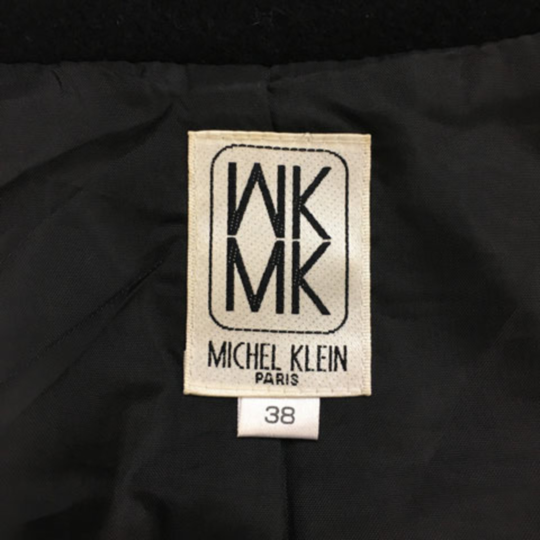 MK MICHEL KLEIN(エムケーミッシェルクラン)のエムケー ミッシェルクラン コート スタンドカラー ウール 長袖 38 黒 レディースのジャケット/アウター(その他)の商品写真