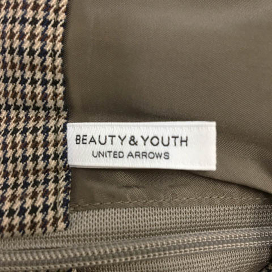 BEAUTY&YOUTH UNITED ARROWS(ビューティアンドユースユナイテッドアローズ)のユナイテッドアローズ ビューティー&ユース パンツ チェック S ベージュ 茶 レディースのパンツ(その他)の商品写真