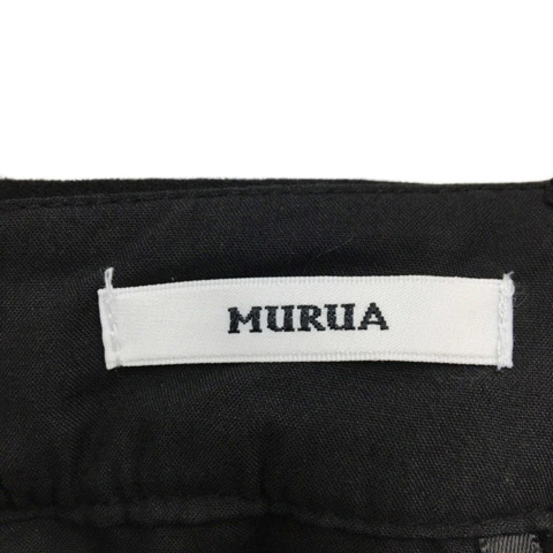 MURUA(ムルーア)のムルーア パンツ フレア スエード調 センターシーム スリット 無地 F 黒 レディースのパンツ(その他)の商品写真