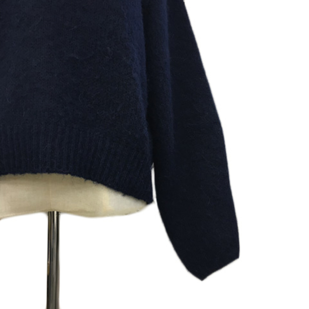 ZARA(ザラ)のザラ セーター ニット ビックカラー アルパカ混 長袖 USA M 紺 レディースのトップス(ニット/セーター)の商品写真