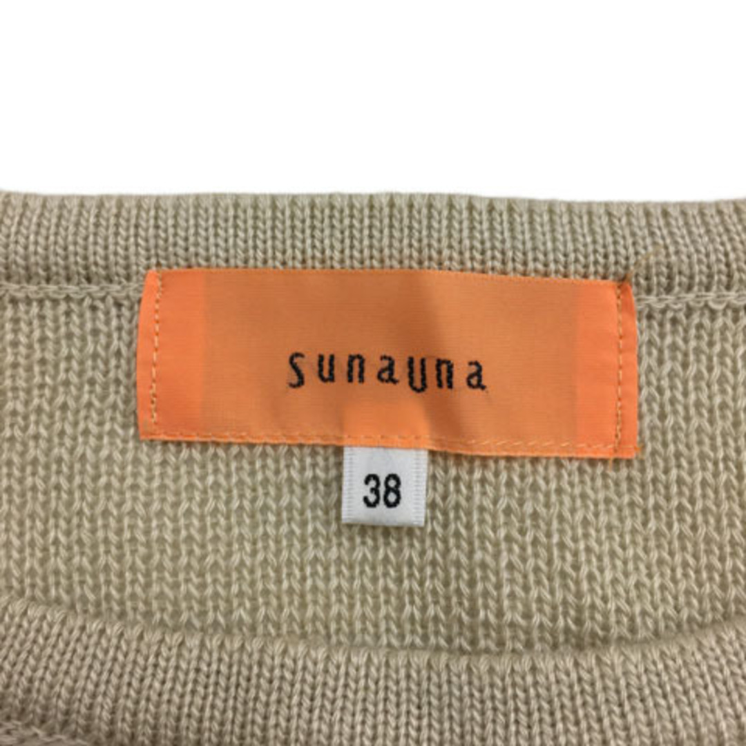 SunaUna(スーナウーナ)のスーナウーナ セーター ニット プルオーバー 透かし編み 長袖 38 ベージュ レディースのトップス(ニット/セーター)の商品写真