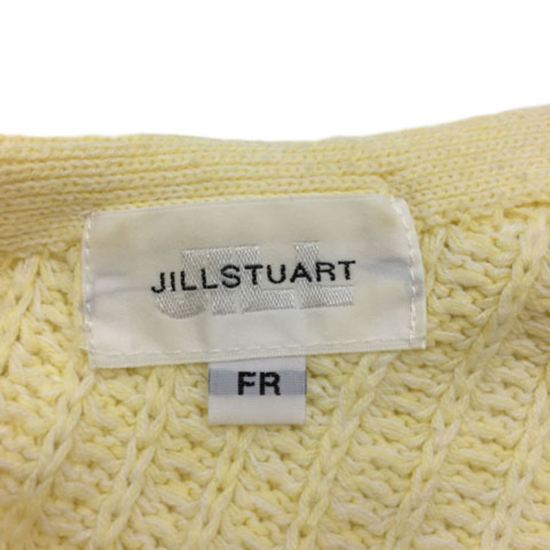 JILL by JILLSTUART(ジルバイジルスチュアート)のジルバイジルスチュアート セーター ニット プルオーバー 長袖 FR 黄 白 レディースのトップス(ニット/セーター)の商品写真