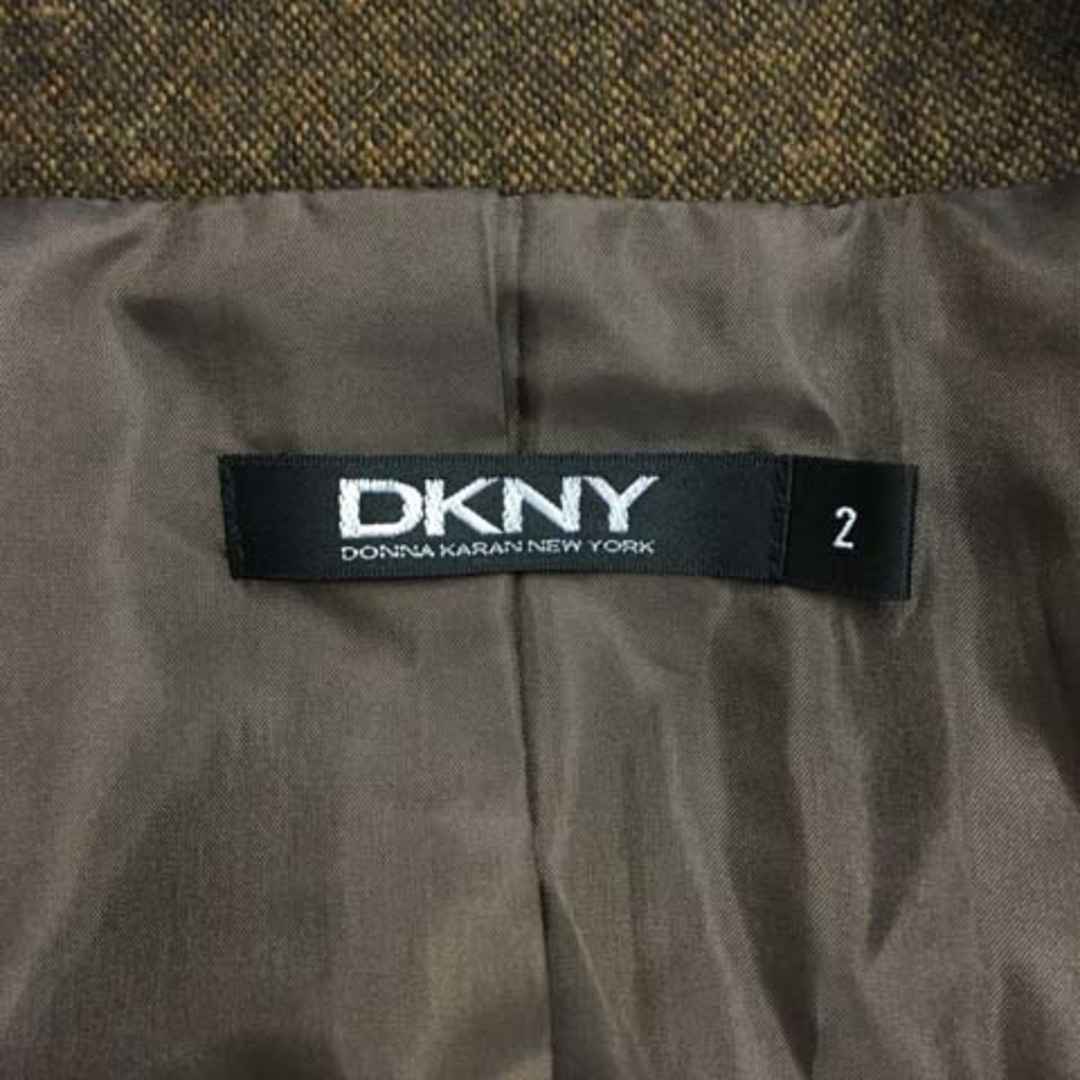 DKNY(ダナキャランニューヨーク)のダナキャランニューヨーク ジャケット テーラード ウール 長袖 2 茶 レディースのジャケット/アウター(その他)の商品写真