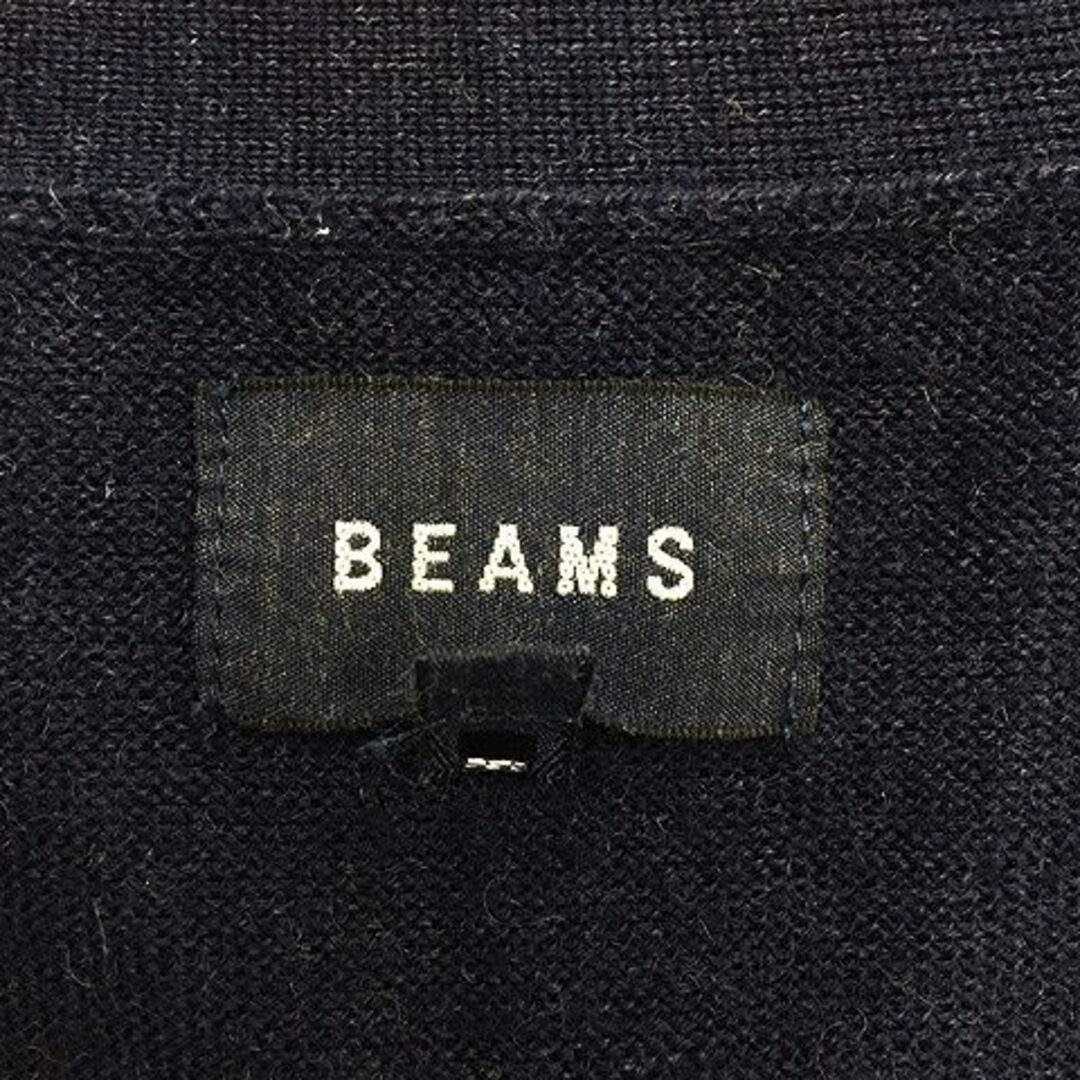 BEAMS(ビームス)のビームス カーディガン ニット Vネック ウール 無地 長袖 S 紺 ネイビー メンズのトップス(カーディガン)の商品写真