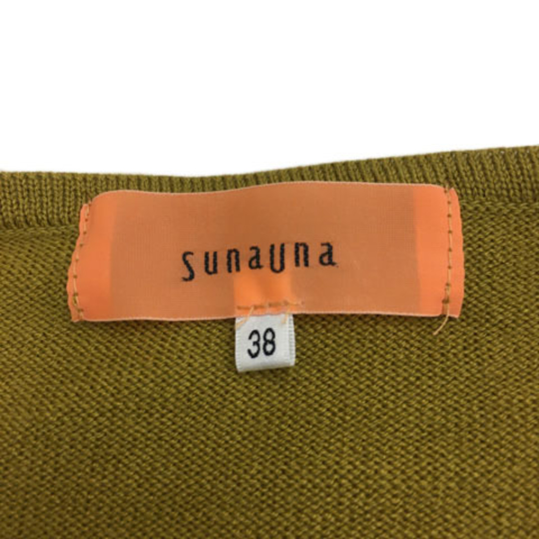 SunaUna(スーナウーナ)のスーナウーナ セーター ニット プルオーバー 透かし編み 長袖 38 黄 黄緑 レディースのトップス(ニット/セーター)の商品写真