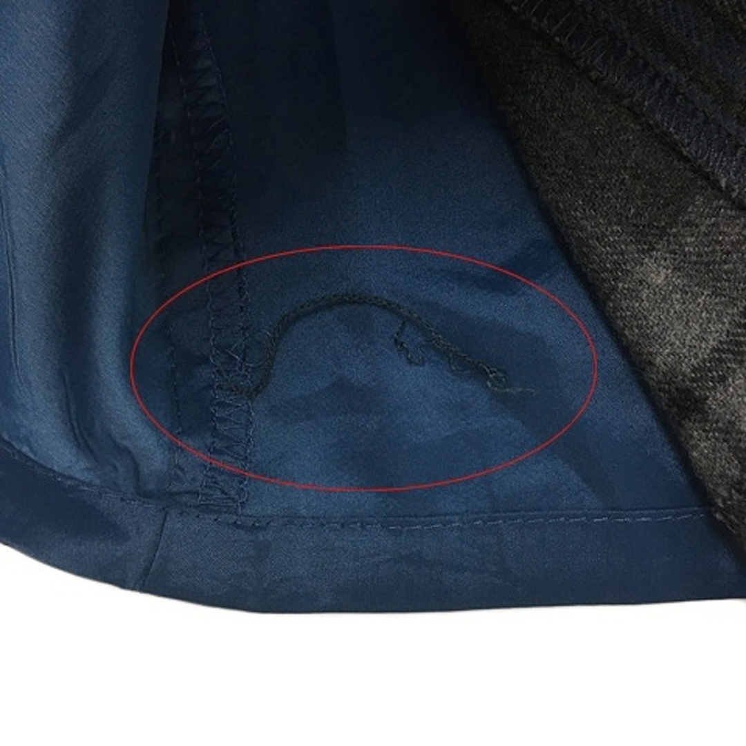 VIAGGIO BLU(ビアッジョブルー)のビアッジョブルー スカート 台形 プリーツ 膝丈 チェック ウール 1 グレー レディースのスカート(ひざ丈スカート)の商品写真