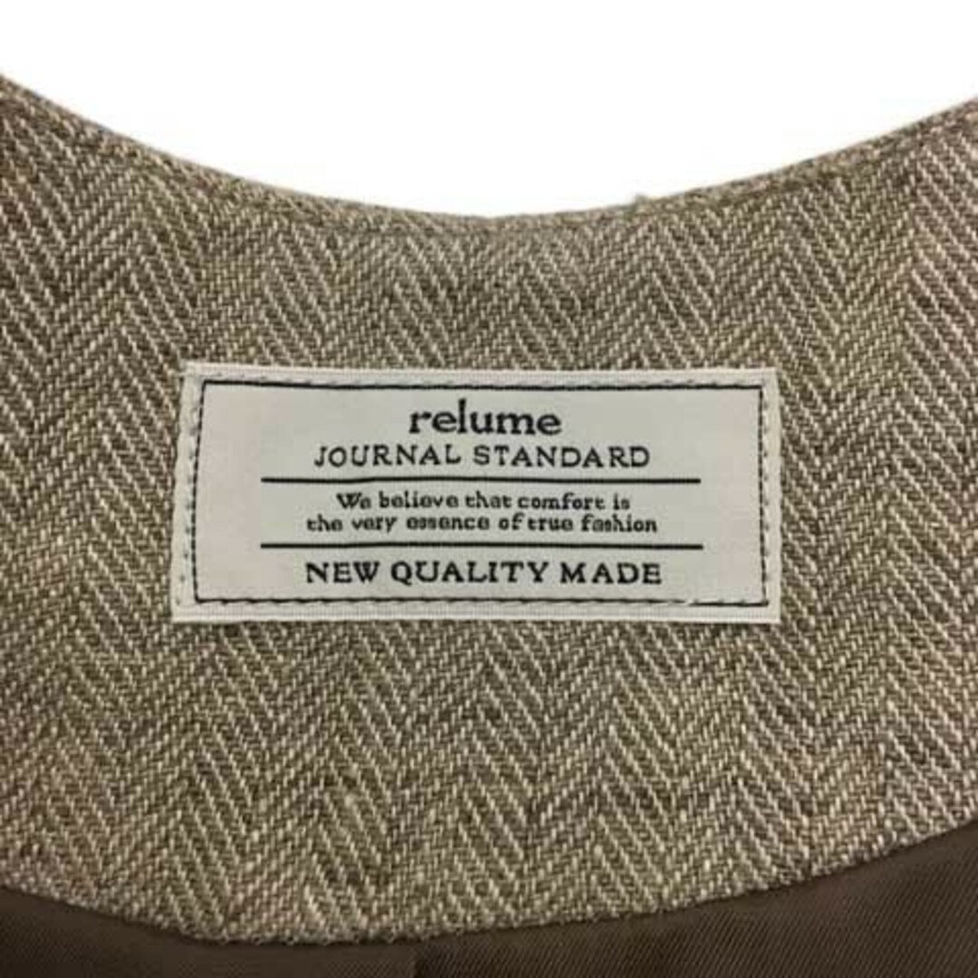 JOURNAL STANDARD(ジャーナルスタンダード)のジャーナルスタンダード レリューム ジャケット ヘリンボーン 36 ベージュ レディースのジャケット/アウター(その他)の商品写真