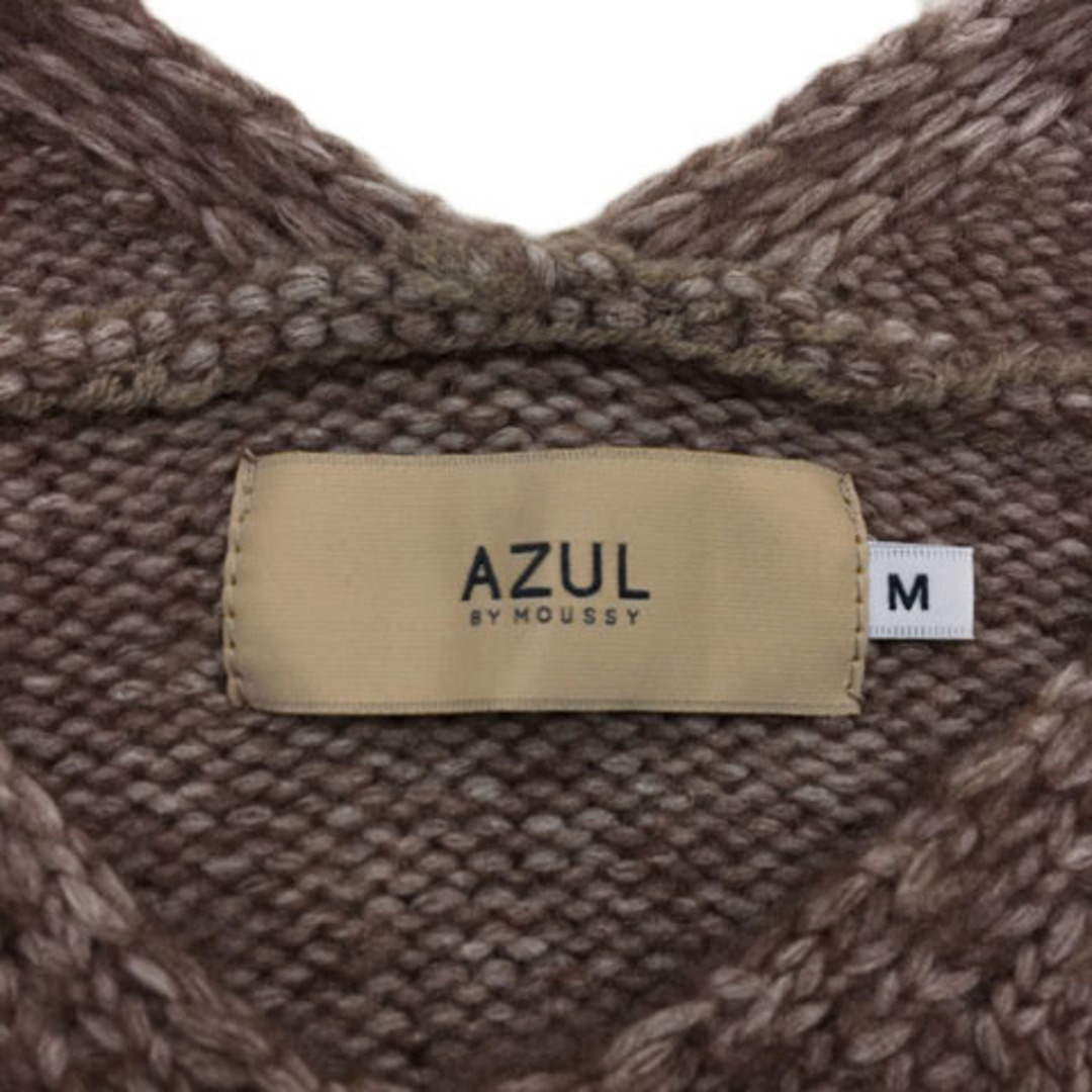 AZUL by moussy(アズールバイマウジー)のアズールバイマウジー セーター ニット Vネック 長袖 M 茶 グレー レディースのトップス(ニット/セーター)の商品写真