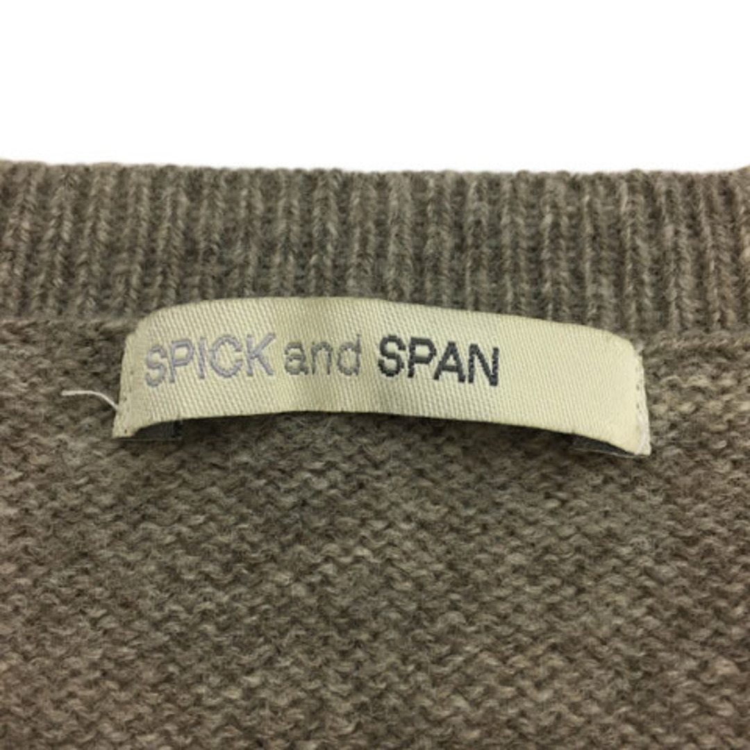 Spick & Span(スピックアンドスパン)のスピック&スパン セーター ニット プルオーバー 半袖 ベージュ グレー レディースのトップス(ニット/セーター)の商品写真