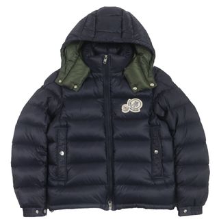 モンクレール(MONCLER)の極美品●MONCLER モンクレール BRAMANT ブラマント ロゴワッペン付き フーデッドダウンジャケット ダークネイビー 1 国内正規品 メンズ(ダウンジャケット)