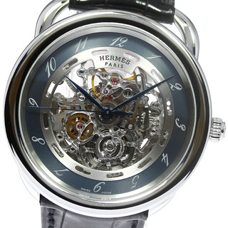 エルメス(Hermes)のエルメス HERMES AR6.710 アルソー スケルトン 自動巻き メンズ 良品 箱・保証書付き_765578(腕時計(アナログ))
