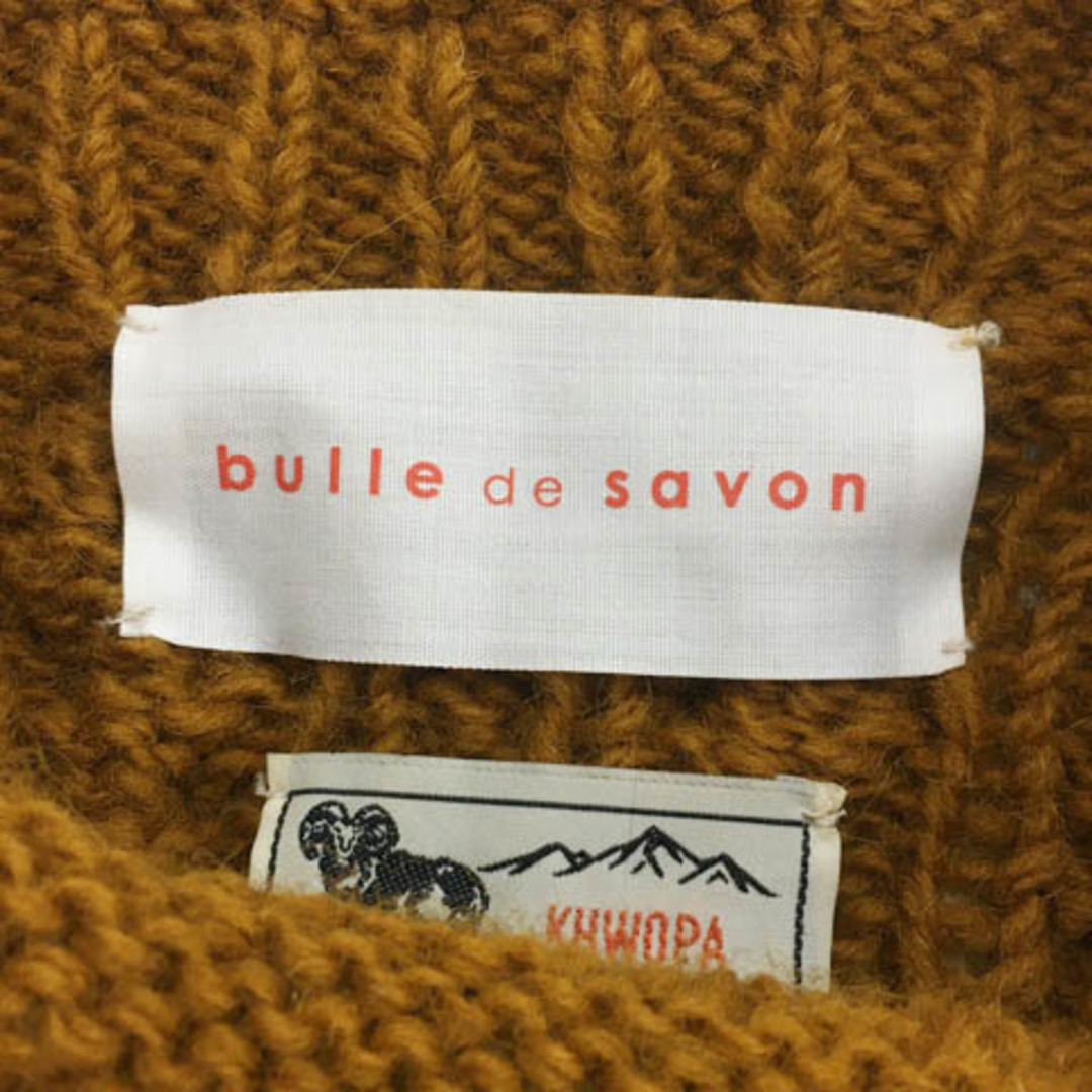 bulle de savon(ビュルデサボン)のビュルデサボン セーター ニット プルオーバー 長袖 F 茶 キャメル レディースのトップス(ニット/セーター)の商品写真
