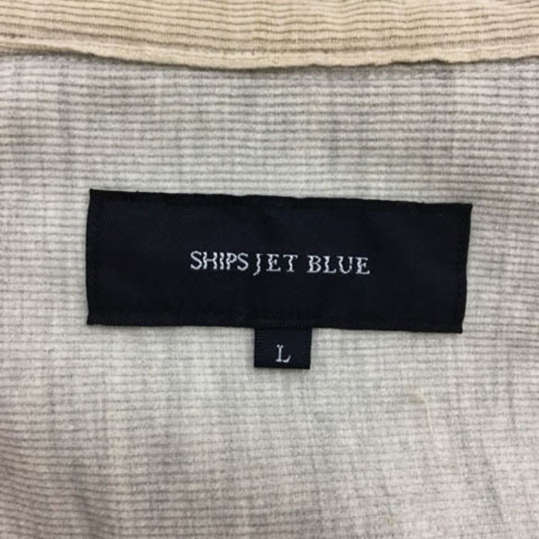 SHIPS JET BLUE(シップスジェットブルー)のシップスジェットブルー シャツ カジュアル コーデュロイ 長袖 L ベージュ メンズのトップス(シャツ)の商品写真