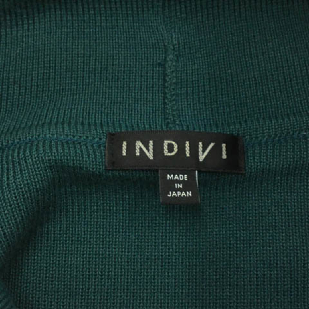 INDIVI(インディヴィ)のインディヴィ セーター ニット プルオーバー オフタートル 長袖 44 緑 レディースのトップス(ニット/セーター)の商品写真