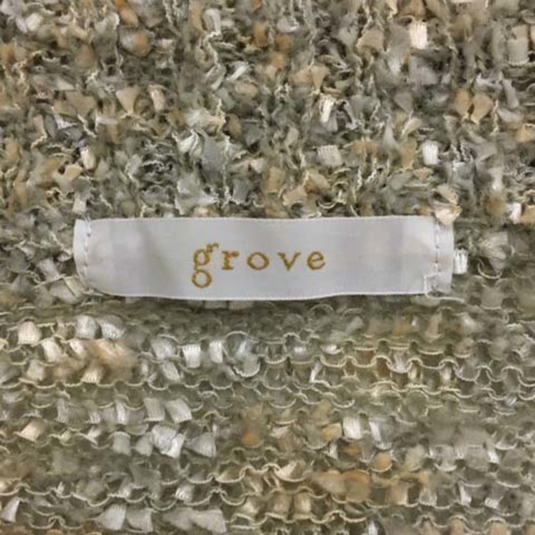 grove(グローブ)のグローブ セーター ニット ミックス ネップ 長袖 M グレー ベージュ レディースのトップス(ニット/セーター)の商品写真