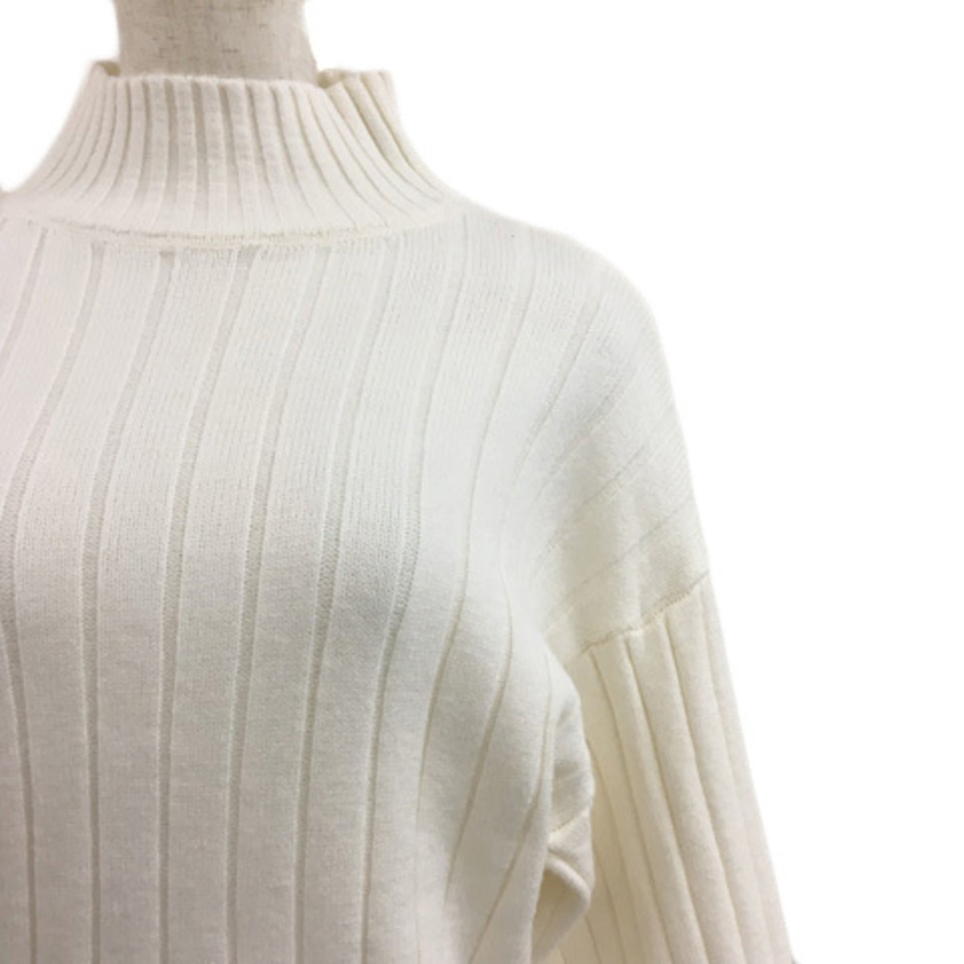 GRL(グレイル)のグレイル セーター ニット プルオーバー ハイネック リブ 無地 長袖 F 白 レディースのトップス(ニット/セーター)の商品写真